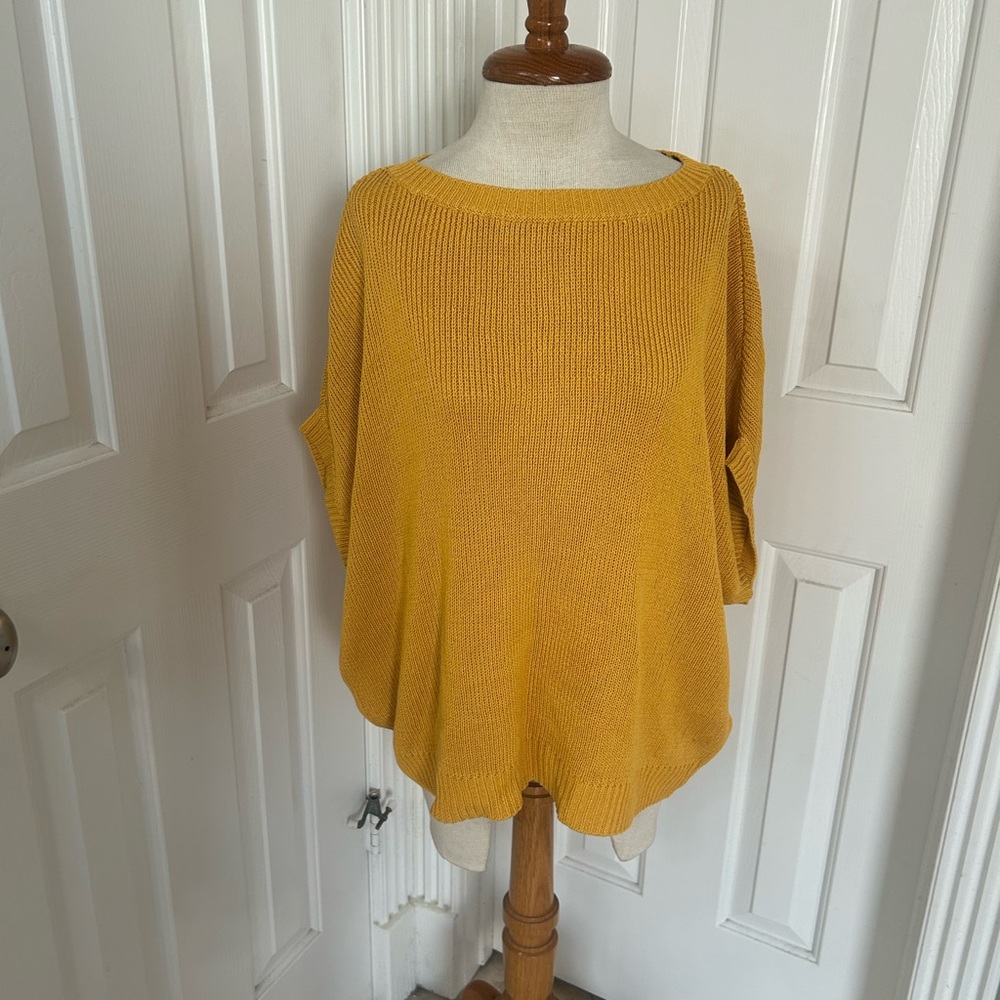 Ralph Lauren Yellow Crew Neck Sweater Soft Knit Relaxed Fit